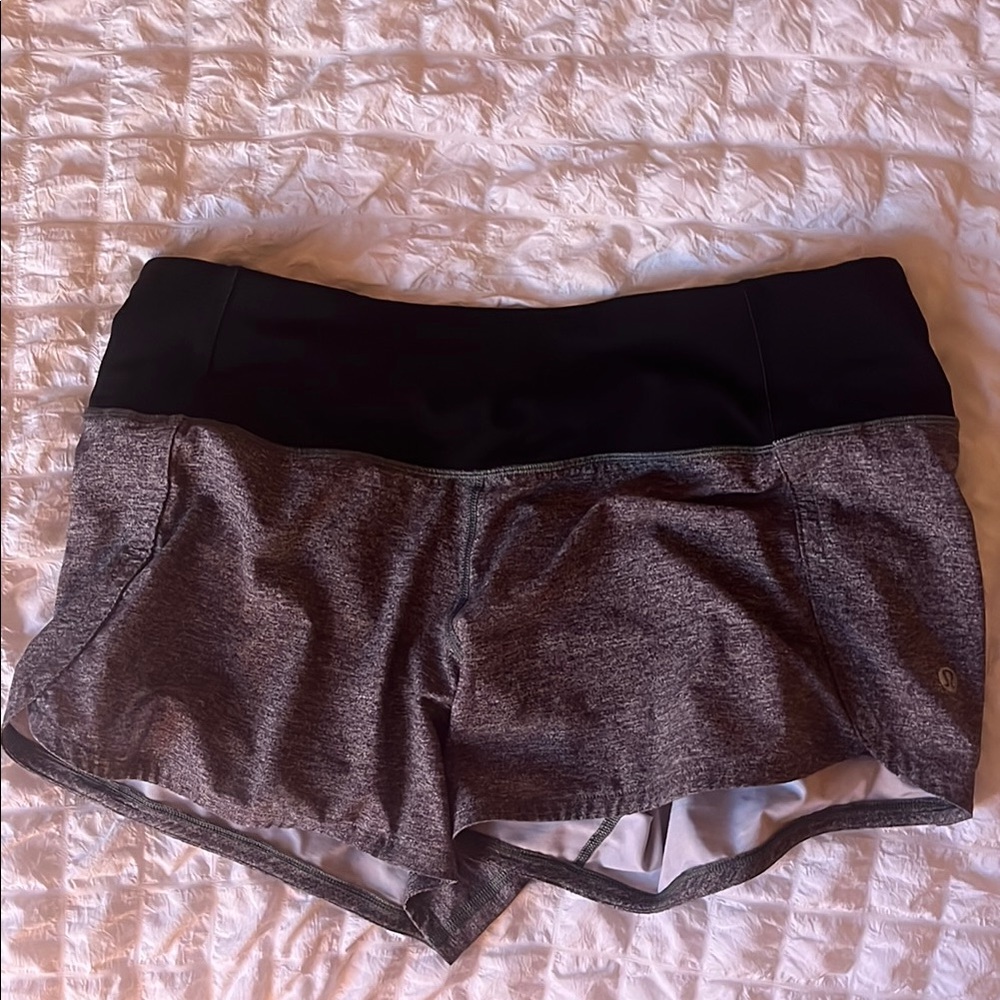 Grey Lululemon speed up shorts